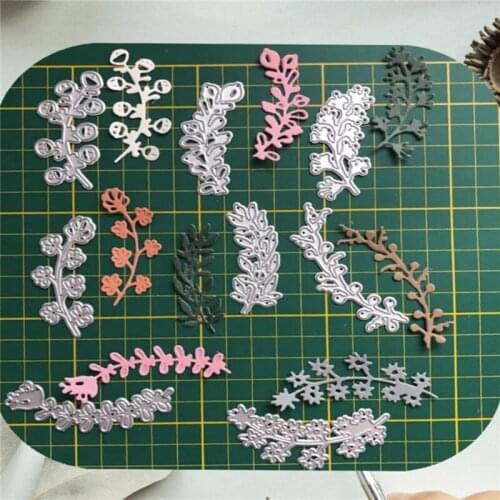 8pcs Leaves Lace Metal Cutting Dies Craft Stamps Die Cut Embossing Stencil
