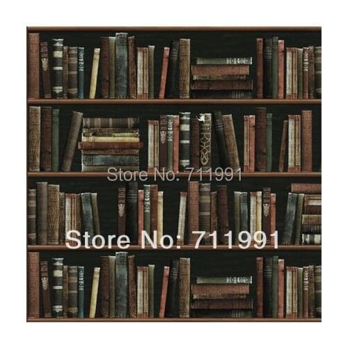 Free shipping modern minimalist fashion personalized pop art bookshelf wallpaper wallpaper background wallpaper