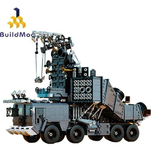 Buildmoc Technical Truck Dodged Station Wagon from Movie Mad-Max 4 Fury-Roads Doof Wagon Modified Car Building Blocks Toys Gift