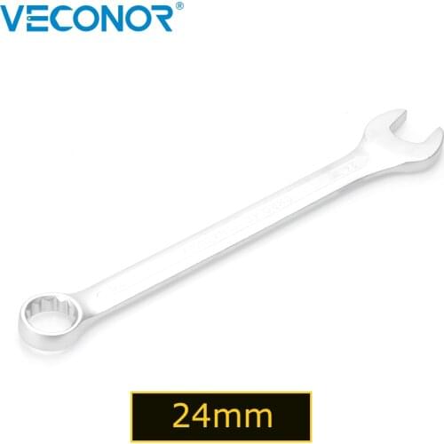 Veconor 24mm Open Box End Combination Wrench Chrome Vanadium Opened Ring Combo Spanner Household Car repair Hand Tools 24 mm
