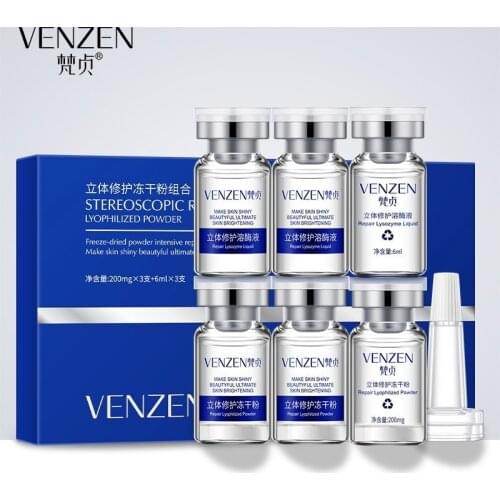 Lyophilized Powder+lysozyme Liquid Face Serum Hyaluronic Acid Shrink Pores Plasmin Solution AntiAcne Oligopeptide Repair Essence