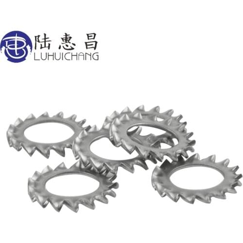 M2.5 M3 M4 M5 M6 M8 M10 304 Stainless Steel Washers External Toothed Gasket Serrated Lock Washer Internal Toothed Gasket