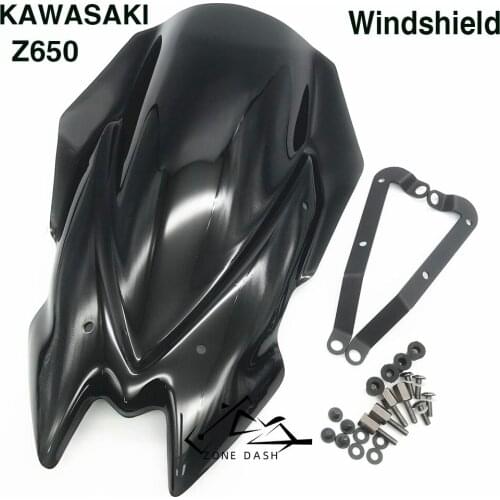 Motorcycle Sports Touring WindScreen Windshield Viser Visor Wind Deflector Fits For KAWASAKI Z650 Z-650 2020-2021 Z 650 '20-'21