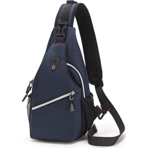 Mens chest bag fashion leisure trend light capacity multipurpose messenger bag can wholesale Oxford cloth cycling mens bag