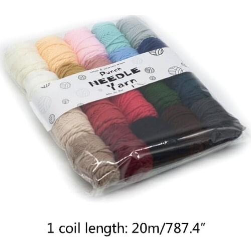 20 Colors Embroidery Cross Stitch Punch Needle Felting Thread Yarn DIY Knitting