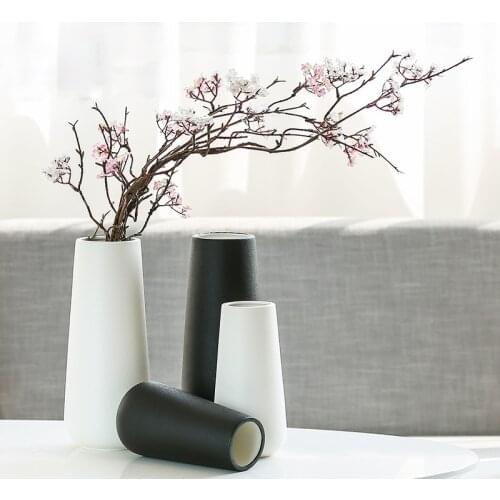 New Banana Leaf Decorative Vase Plants Hydroponic Ceramic Crafts Soft Decoration Home Decoration Light Luxury Now Art