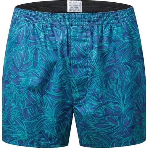 New Mens Underwear Boxers Shorts Casual Cotton Sleep Underpants High Quality Brands Plaid Loose Comfortable Homewear Panties