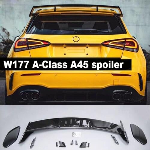 New design ABS spoiler For Mercedes Benz W177 Hatchback A-Class A180 A200 A250 A260 & A45 AMG 2019 2020 2021 spoiler by black