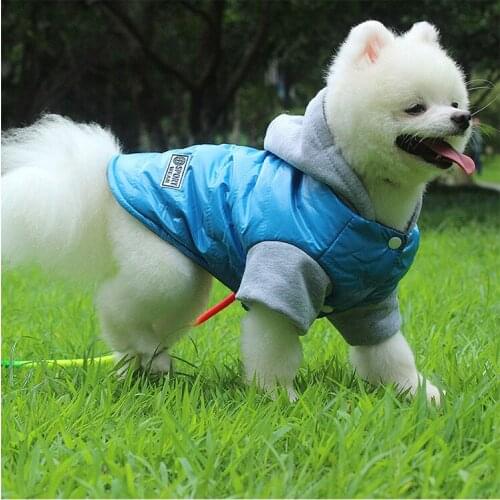 Dog Clothes Warm and Comfortable Pet Vest Autumn and Winter Waterproof Antifouling Hood Suitable for Small and Medium Pets