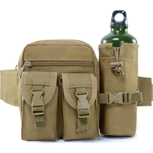 Oxford Tactical Molle Kettle Bag Outdoor Sports Utility Pouch Military Multifunction Hip Pocket Hiking Hunting Waist Pack Bag