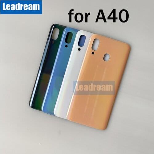 Original Battery Back Cover Rear Door for Samsung Galaxy A40 Back Housing Glass Cover With Camera Lens