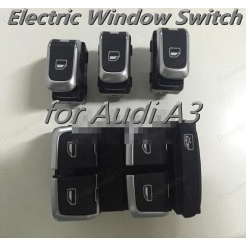 Polarlander Free Shipping Left Front Door Master Window Lifting Switch for A/udi A3 Electric Window Switch 8VD959851 8VD959855