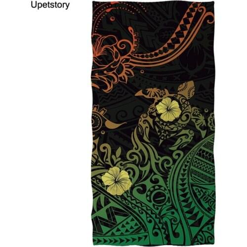 Upetstory Hawaiian Polynesian Turtle Printed Beach Towel Super Absorbent Home Textile Soft Bath Face Hair Towels for Adults