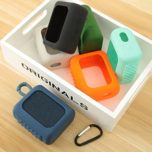 Portable Silicone Case Protective Cover Shell Anti-fall Speaker Case for-JBL GO 3 GO3 Bluetooth Speaker Accessories
