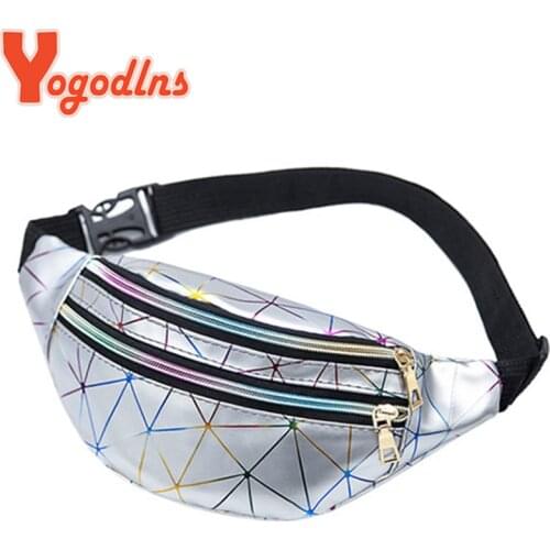 Yogodlns Waist Bags Women Fanny Pack female banana Belt Bag Wallet Bag Holographic Waist Packs Laser Phone Mini Chest Pouch