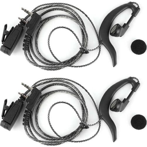 Radio Communication Accs Universal Earphone Ear Hook Headset 2 Way Radio 2Pin K Type W/PTT Microphone