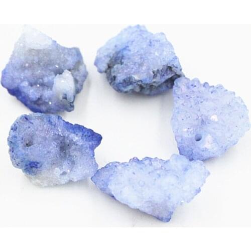 Multi Colorful Geode Irregular Shape Agates Crystal Druzy Quartz Stone Pendant Bracelet Fashion Jewelry Decoration