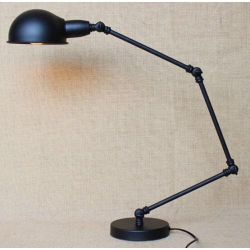 Adjustable Metal Loft Style Industrail Vintage LED Desk Lamp Simple Table Lamp For Cafe Study Room Bar Light Luminaria De Mesa