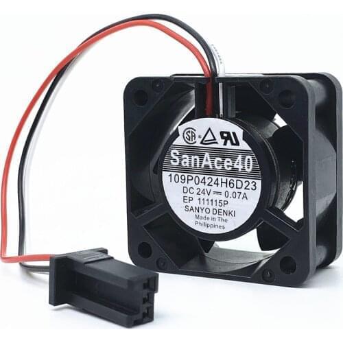 SANYO 109P0424H6D23 40mm 4020 4cm Server inverter Computer Cpu Axial blower DC 24v 0.07A Cooling Fans 3PIN