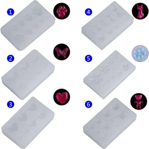 Silicone Mold DIY Crystal Jewelry Making Tool Nail Beauty Epoxy Resin Cute Bear
