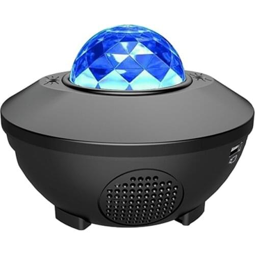 USB Star Night Light Music Starry Water Wave LED Projector Light Bluetooth Projector Sound-Activated Music atmosphere Light