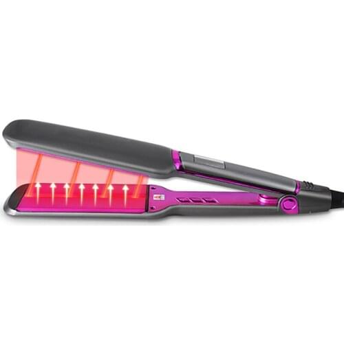 Hair Straightener and Curler 2 in 1 Infrared Hair Care Hair Iron, Straightening Hairstyling Iron, Digital Display for Women