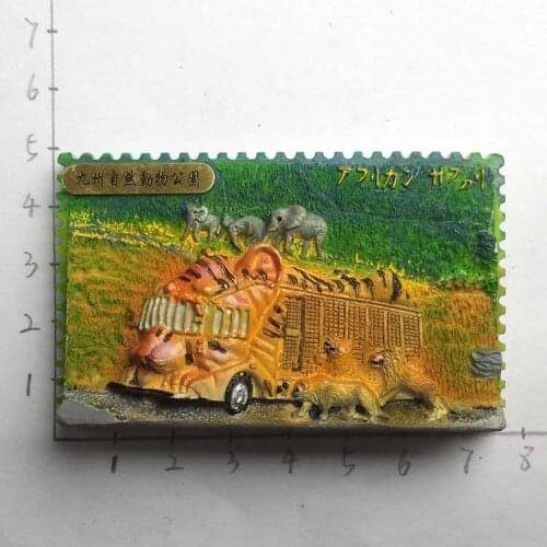 Japan travel commemorative refrigerator stickers Japan Kyushu Natural Animal Park Tourism Memorial