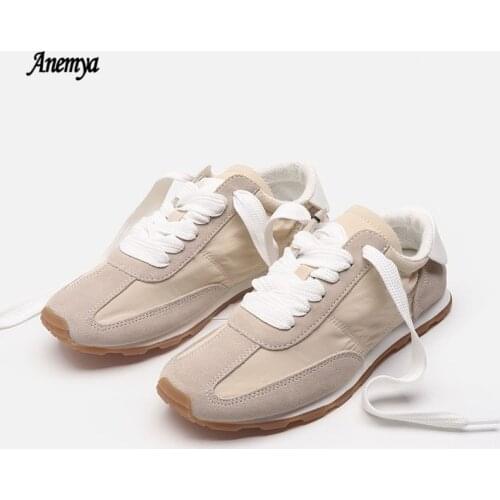 Vintage Casual Sneakers Women Beige Sport Shoes Breathable 2021 Spring Autumn Outdoor Platform Hiking Ladies Shoes Designer New
