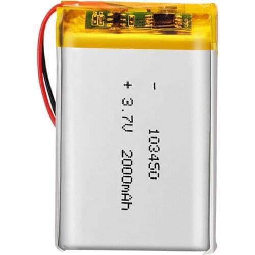 20PCS Small pudding kid-learning story machine 103450 MP5 GPS Speaker headset e-book 3.7v lithium polymer battery 2000mah