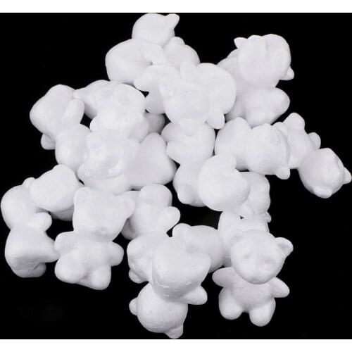 20 Pcs Bear Shaped Modelling Foam Craft Polystyrene Styrofoam Decor Ornament