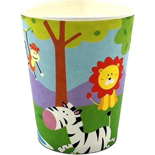 6pcs Disposable One-off Paper Cup Glass For Boy Kid Child Jungle Animals Theme Birthday Party Supplies Tableware