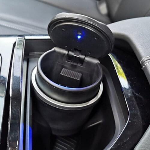 Car LED ashtray garbage coin storage cup for Nissan Tiida Teana Skyline Juke X-trail