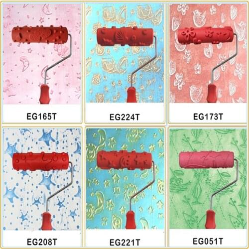 Cartoon pattern embossing drum childrens room modeling knurling stars moon mold wall film diatom mud tools rubber roller