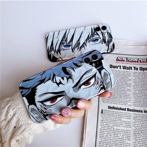 DJClub Jujutsu Kaisen Phone Case for IPhone 12 11 Pro X Xs Max XR 7 8 Plus SE2 Luxury Shockproof 3D Silicon Soft Cover Funda