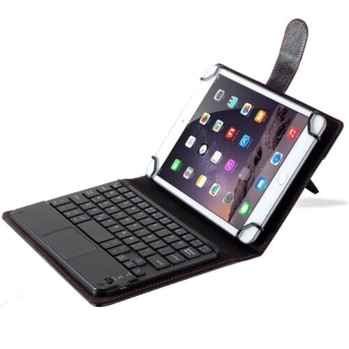 Case for IPad IOS Android Windows Cover Stand with Touchpad Universal 7-8 Inch Bluetooth Keyboard PU Leather Tablet Shell+gift