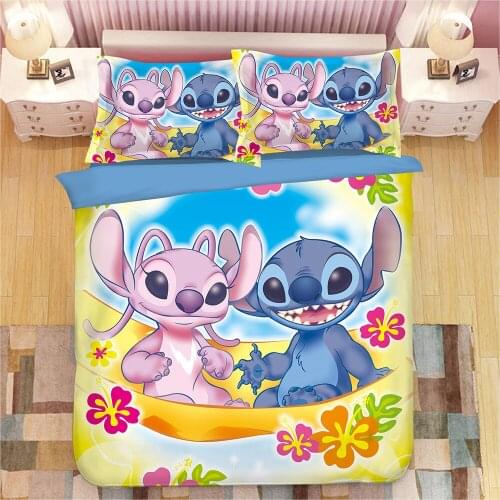 Home Textile Disney Star Baby Cartoon Blue Bedding Set Comfortable Childrens Duvet Quilt Cover Pillow Cover Bedroom Decor