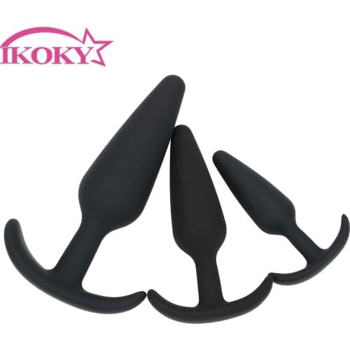 IKOKY 3 Size Anal Butt Plug No Vibration Prostate Massage Sex Toys for Woman Erotic Adult Products