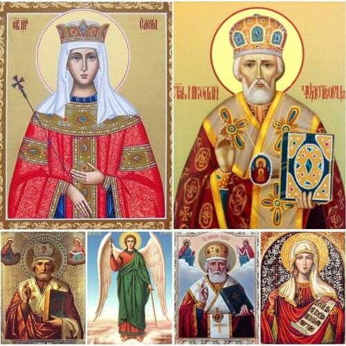 5D DIY Diamond Painting Religion Icons Cross Stitch kit Full Drill Embroidery Religious Mosaic Art Rhinestones Home Decoration