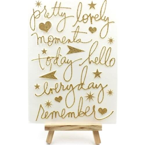 Pretty Self- adhesive Epoxy Stickers for Scrapbooking Happy Planner/Card Making/Journaling Project