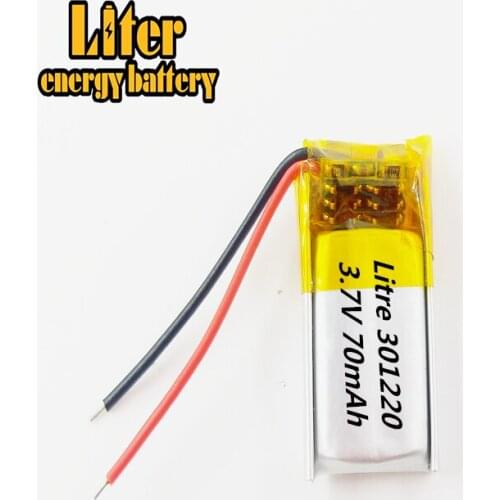 3.7V 70mAh 301220 Lithium Polymer Li-Po li ion Rechargeable Battery cells For Mp3 MP4 MP5 GPS mobile bluetoot