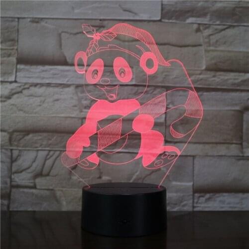 Cartoon Monkey 3D Nightlight Gift Bedside Usb Lamp Kids Service Modelling Table Baby Sleep Lighting Bedroom Decor AW-3322