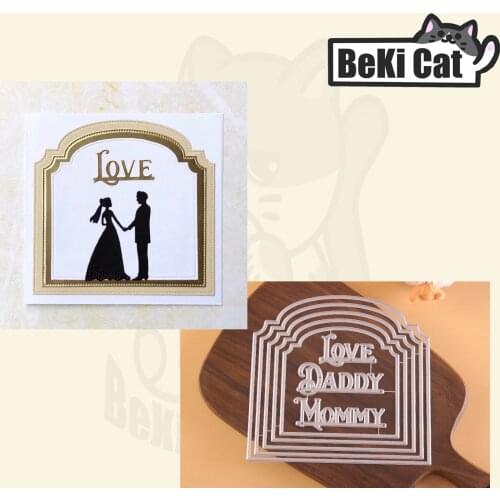 Card base set love Metal Cutting Dies Stencils for DIY Scrapbooking photo album Decorative DIY Paper Cards
