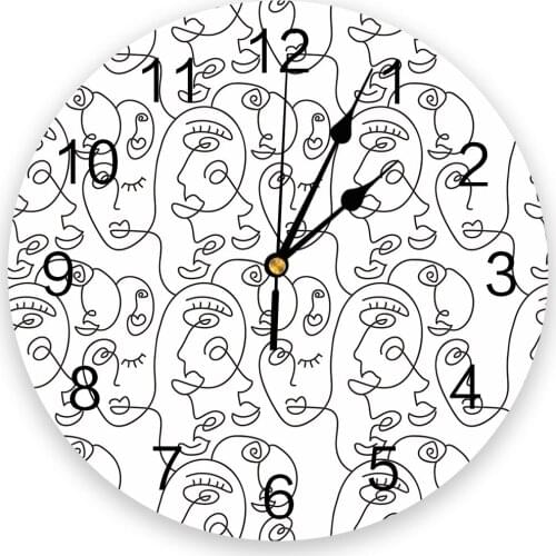 Abstract Face Art 3D Wall Clock Modern Design Living Room Decoration Kitchen Clock Art Wall Watch Home Decor
