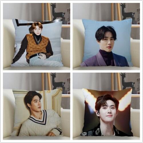 Musife EXO SUHO Pillowcase Custom Square Pillow Cover Case Zipper Pillowcase 35*35,40*40,45*45cm Drop Shipping