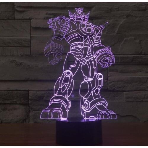 New 3D LED acrylic visual stereo lamp, touch colorful illusion lamp, gradual light