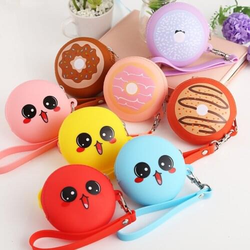 NEW Cartoon Silicone Coin Purse Women Key Wallet Coin Bag Phone Cable Data Line Storage Charger Package Bluetooth earphone Bags