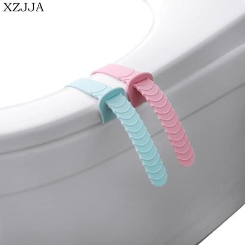 Food Grade Silicone Toilet Seat Lifters Portable Sit Implement Cover Lifting Device Home Bathroom Toilet Lid Flap Handle Lifter