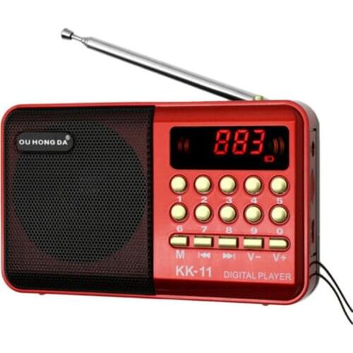 Brand New 1pcs And High Quality Mini Portable Radio USB Speaker Digital 5V Easy DC MP3 Use 0.5A FM Handheld Player Recharge J5T1