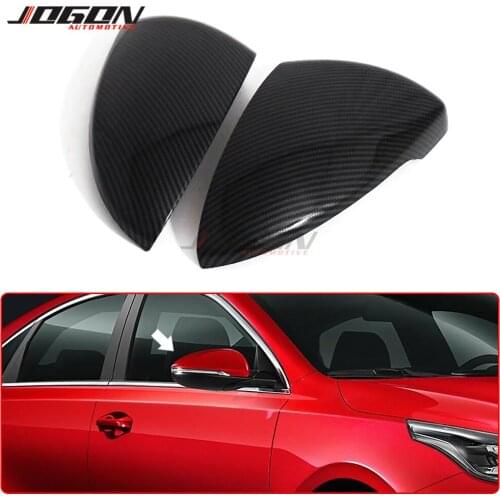 Carbon Fiber Look Side Wing Rear View Rearview Mirror Replacement Cover Shell Caps For Kia K3 Forte Cerato 2019 2020 Car Styling