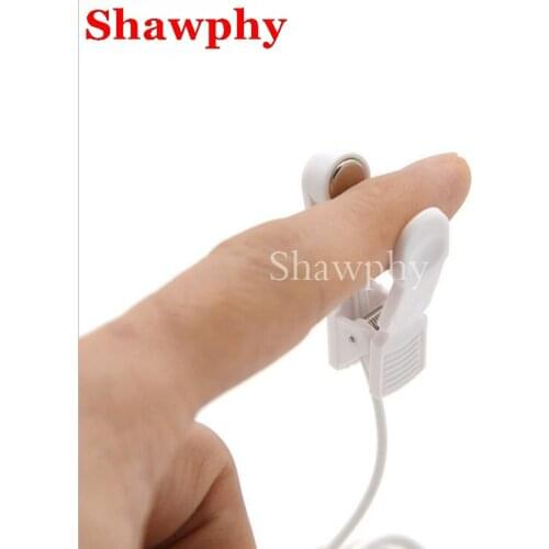 10Pcs 2.5mm/3.5mm 1.2m Plug Electrode Lead Wires Connecting Cables with 2 Ear Clips for Digital TENS Therapy Machine Massager